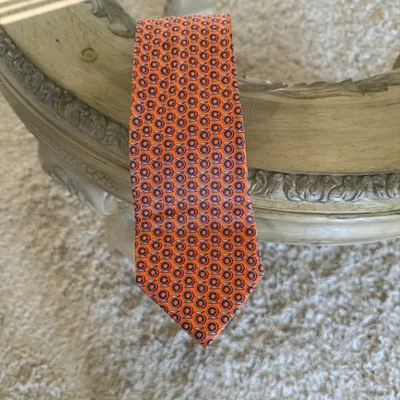 Vineyard Vines Martha’s Vineyard Orange Men's 100% Silk Neck Tie 60" Foto 1 de 3