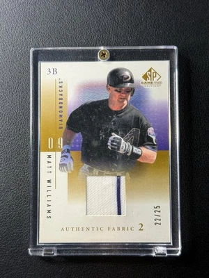 MATT WILLIAMS 2001 UPPER DECK SP GAME USED EDITION GOLD JERSEY PINSTRIPE 22/25 - Image 1 of 2