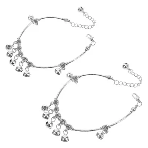 Brazalete de 2 piezas de tobillera de campana Miss Leg para mujer collares de pie - Imagen 1 de 12