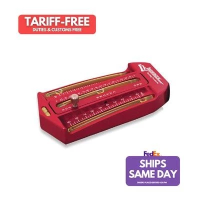 Longacre 52-78273, One Red Aluminum Billet Caster Camber Gauge W/Case Performanc - Image 1 of 4