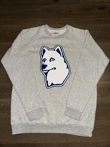 Vintage UConn Huskies Homefield Sad Husky Crewneck Sweatshirt Size Large Gray - Picture 1 of 10