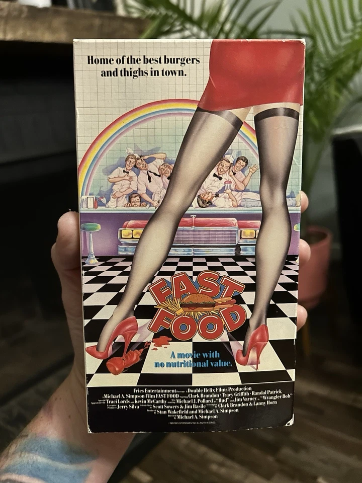 Fast Food VHS Tape 1989 Jim Varney Raunchy 80s Video HTF OOP Rare Ernest Movie - Image 1 of 4