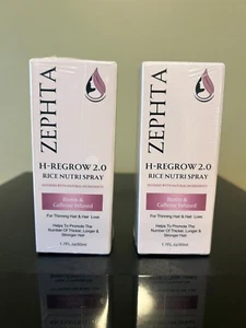 Lot Of 2 ZEPHTA H-Regrow 2.0 Rice Nutri Spray 1.7 Oz Each BRAND NEW EXP 1/1/2028 - Picture 1 of 3