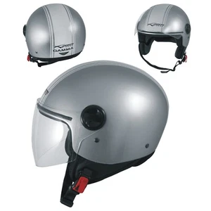 Motorradhelm Motorrad Roller Offenes Jet Helm Viser ECE 22 Grafik Sliber - Bild 1 von 6