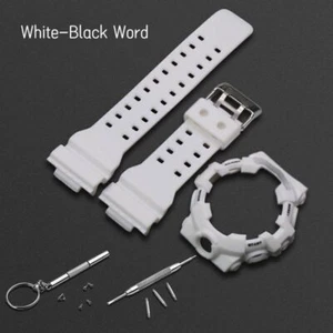 For Casio GA700 GA-700SK GA710 GA735 Watch band Resin Watch Strap +Bezel Case - Picture 1 of 32