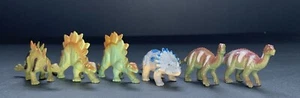 Vintage 1990’s Toy Dinosaurs Lot Of 6 Figurines Stego Styraco Iguanadon - Picture 1 of 5
