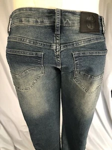 VINTAGE GENES NEGROS Pantalones de mezclilla elásticos índigo, 28x30 - Imagen 1 de 9
