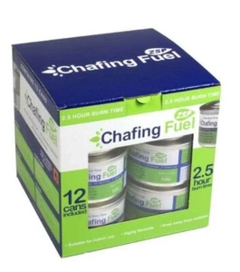 12 x  Chafing Fuel Dish | 2.5Hour Burn Time | Gel Cans Non Toxic Catering 170G - Picture 1 of 4