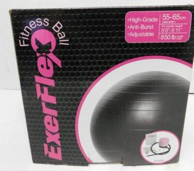PBLX Exerlfex Fitness Ball High-Grade Anti-Burst Adjustable 55-65cm 850.lb - Image 1 of 4
