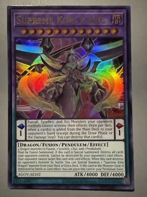 YUGIOH SUPREME KING Z-ARC (PENDULUM) ASIA ENGLISH EDITION AGOV-AE102 ULTRA RARE - Image 1 of 3