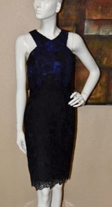 Trina Turk Miranda Floral Crochet Lace Sheath Designer Cocktail Dress Size 2 - Picture 1 of 6