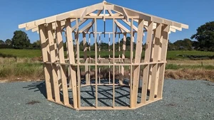 Glamping pod frame kit, garden office Frame 4.0m(Wide at the base) x 3.185m (H) - Picture 1 of 24