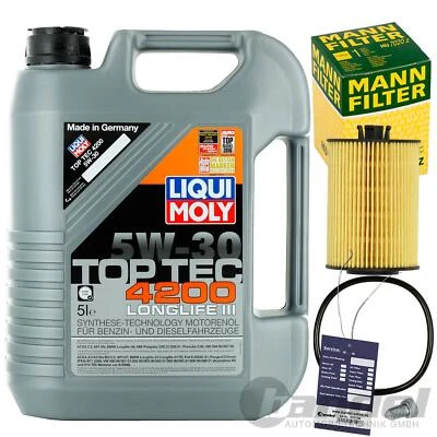 MANN ÖLFILTER+HU7020z 5W30 ÖL für VW GOLF 7 PASSAT AUDI A1 A3 A4 A5 A6 Q3 Q5 TT - Bild 1 von 3