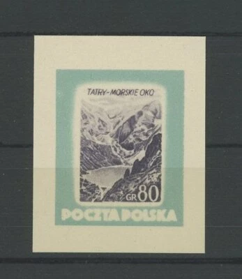 POLSKA ATRACCIONES TURÍSTICAS 1953 PRUEBA "WZOR" ¡RARO!! TATRA LAKE OKO m5016 Foto 1 de 2