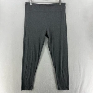 Cuddl Duds Leggings Women's Sz L Gray Wide Waist Skinny High Rise Comfy Stretch - Picture 1 of 11