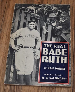 Vintage 1948 The Real Babe Ruth Paperback Baseball Book By Dan Daniel - Picture 1 of 9