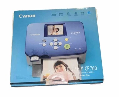 Canon SELPHY CP760 Digital Photo Thermal Printer Blue - Image 1 of 4