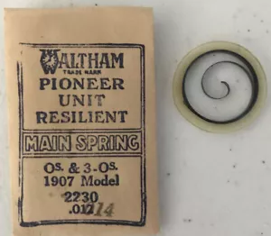 Waltham Factory Steel Mainspring Waltham Model 1907 Os & 3-Os 2230 - Picture 1 of 1