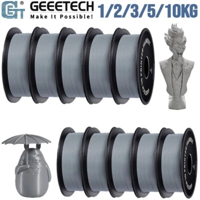 GEEETECH D'imprimante 3D Filaments 1/2/3/5/10KG PLA Gris 1kg/Roll 1.75mm Lot FR