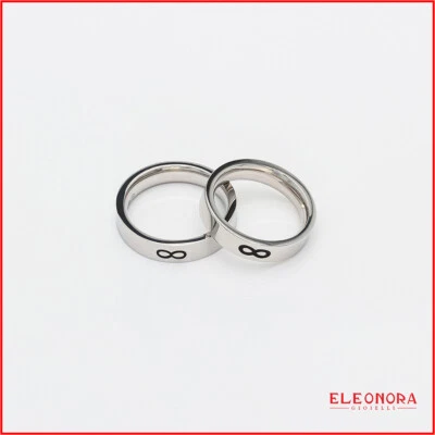 anello da fidanzamento in acciaio inox fedina fede donna uomo bigiotteria bijoux - Immagine 1 di 2