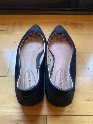 Corso Como 100 % cuero negro plano damas talla 6 Foto 1 de 4