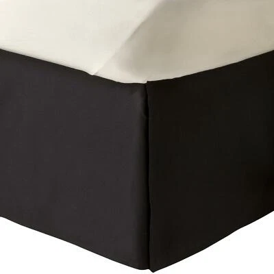 Falda de cama regular envolvente elástica || Algodón liso 650 TC caída 12" a 14" Foto 1 de 3