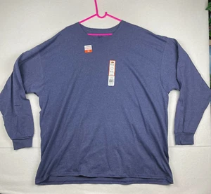 Fruit Of The Loom T Shirt Adult 3XL Long Sleeve Mens Cotton - Picture 1 of 8