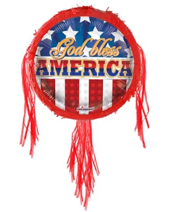 Independence Day 4th of July Pinata, Jumbo Pinata, 24 Inch Diameter, Round Pinat - Picture 1 of 1