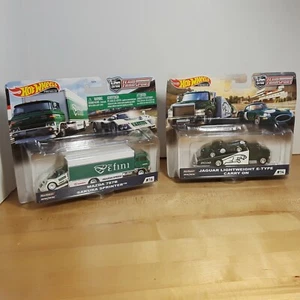 2 HOTWHEELS 1/64 TEAM TRANSPORT MAZDA 787B SAKURA SPRINTER & JAGUAR LIGHTWEIGHT  - Picture 1 of 11