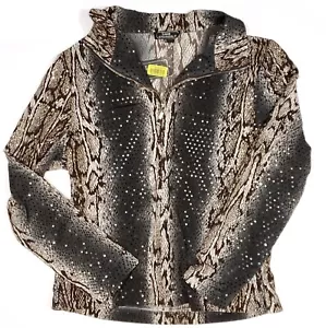 Lisa International Womans Long Sleeve Shirt Multicolor Size Petite Medium - Picture 1 of 12
