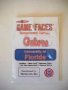 ONE UNIVERSITY OF FLORIDA UF GATORS SCRIPT LOGO TATUAGGIO TEMPORANEO DA GAME FACE - Foto 1 di 1