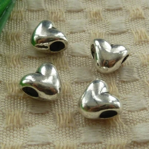 135 espaciadores de corazón de plata tibetana 11X7MM S4361 HAZLO TÚ MISMO fabricación de joyas - Imagen 1 de 6