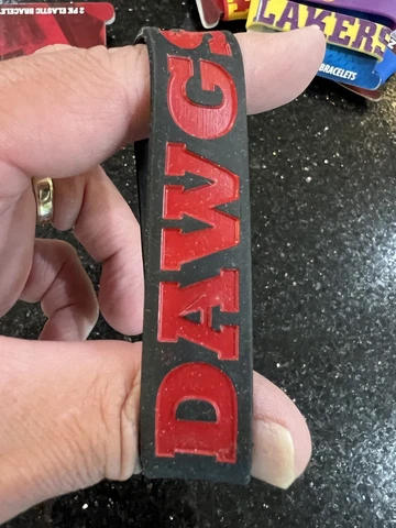 Georgia Bulldogs NCAA team logo wide wristband  Bracelet Cover