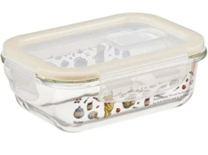 Winnie the Pooh glass ware rectangle food container with lid 370ml - Picture 1 of 7