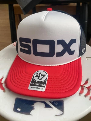 Chicago White Sox MLB Trucker Cooperstown Espuma Frontal Retro Años 80 Script Gorra Gorra Foto 1 de 4