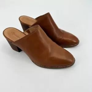 Zapatos botines de cuero marrón Madewell The Harper Mule para mujer 9 - Imagen 1 de 6