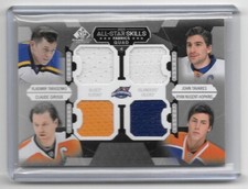 2015-16 UD SP GAME USED TARASENKO-TAVARES-GIROUX-HOPKINS SKILLS FABRICS QUAD
