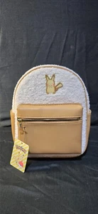 Pokemon Pikachu Licensed Faux Leather Shearling Mini Backpack - Picture 1 of 4