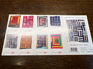 Scott# 4089-98 2006 "Quilts of Gee's Bend" 39¢ Booklet of 20 Stamps MNH-US - Picture 1 of 2