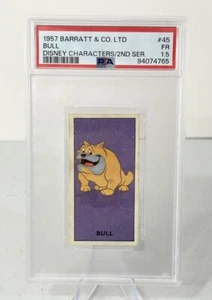 1957 BARRATT & CO LTD. WALT DISNEY CHARACTERS BULL #45 PSA CARD - Picture 1 of 2