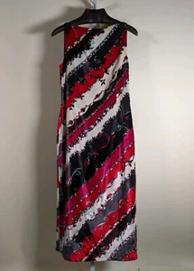 Emilio Pucci Vintage 90s Velour Velvet Multicolor Dress Italy 46 - Picture 1 of 7