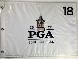 2022 Pga Championship Flag Southern Hills golf embroidered white pin flag new