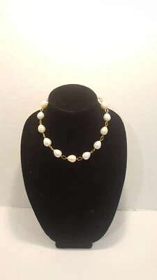 COLLAR RLL (RALPH LAUREN) TONO DORADO IMITACIÓN BARROCO PERLAS HEBRA Foto 1 de 4