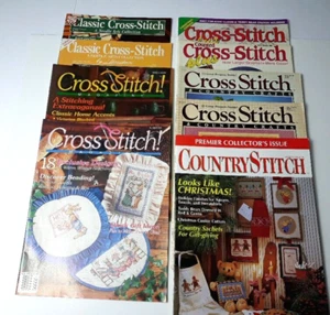 Cross Stitch Magazine Lot Of 9 1989 90s - Picture 1 of 17
