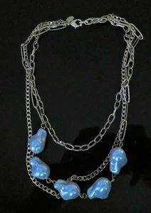 Express Goldtone Layered Pearl necklace - Brand New - Picture 1 of 9