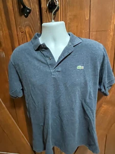 Camisa polo de malla para hombre Lacoste manga corta azul brezo talla 5 grande - Imagen 1 de 10