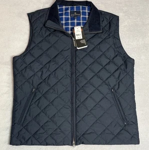 Brooks Brothers Thermore Navy Blue Quilted Puffer Vest Mens Size Large NWT - Picture 1 of 10