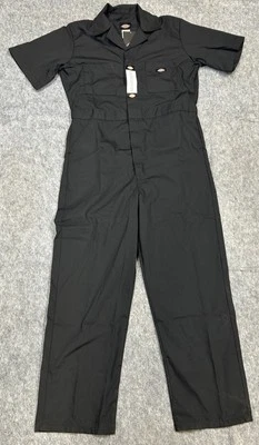 Dickies Men's Short Sleeve Coverall Black 33999BK Medium SH - Image 1 of 4