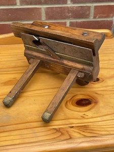 Antique brass mounted steel bladed plough plane - Picture 1 of 17