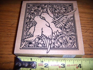 STAMP IT 2 DOVES # M-555 RUBBER STAMP MOUNTED - Picture 1 of 2